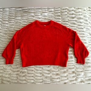aerie ★ orange women's flurry crew sweater